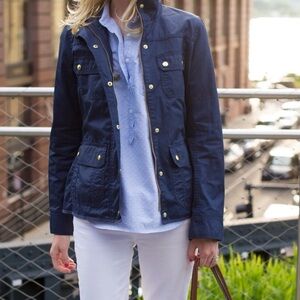 J.Crew Relaxed Boyfriend Downtown Field Jacket Navy Blue XS |Utility Minimalist